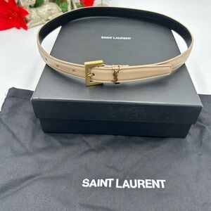 SOLD!!!   Laurent Cassandra Ysl, leather belt size 65 cm/26 inches made in Italy
